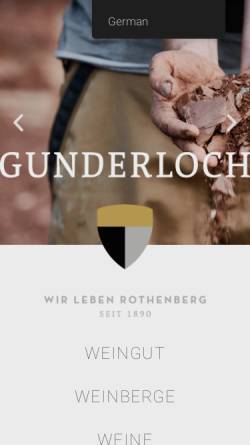 Vorschau der mobilen Webseite www.gunderloch.de, Gunderloch, Weingut