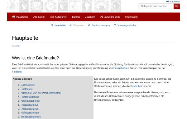 Vorschau von www.philapedia.de, Philapedia - Das Lexikon der Philatelie