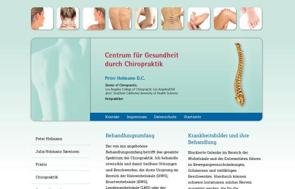Vorschau von www.chiropraxis-holmann.de, Holmann, Peter Heilpraktiker Chiropraktor D.C.