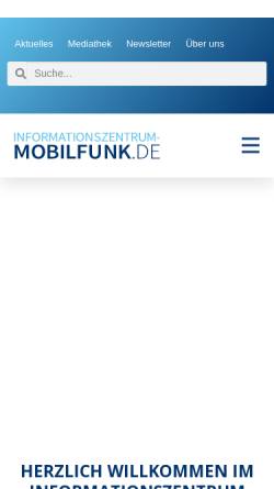 Vorschau der mobilen Webseite www.izmf.de, Informationszentrum Mobilfunk