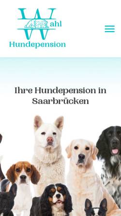 Vorschau der mobilen Webseite www.hundepension-saar.de, Hundepension Wahl Hanweiler