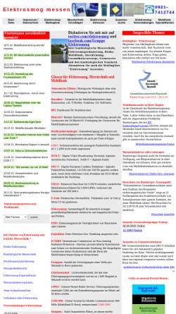 Vorschau der mobilen Webseite www.elektrosmog-messen.de, Messtechnik und Elektrosmog