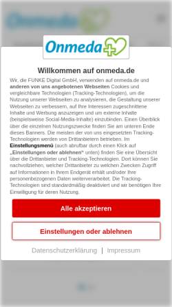 Vorschau der mobilen Webseite www.onmeda.de, Onmeda: Elektrosmog