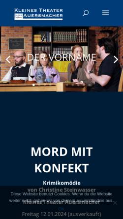 Vorschau der mobilen Webseite www.junge-buehne-auersmacher.de, Junge Bühne Auersmacher
