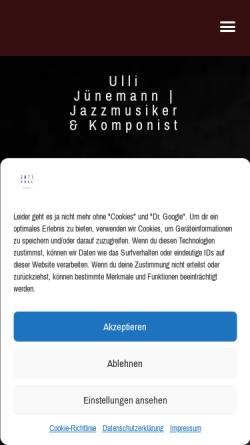 Vorschau der mobilen Webseite www.jazzulli.de, Jünemann, Ulli