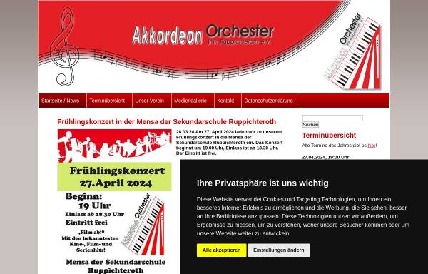 Vorschau von www.ao-ruppichteroth.de, Akkordeon Orchester JMK Ruppichteroth e.V.