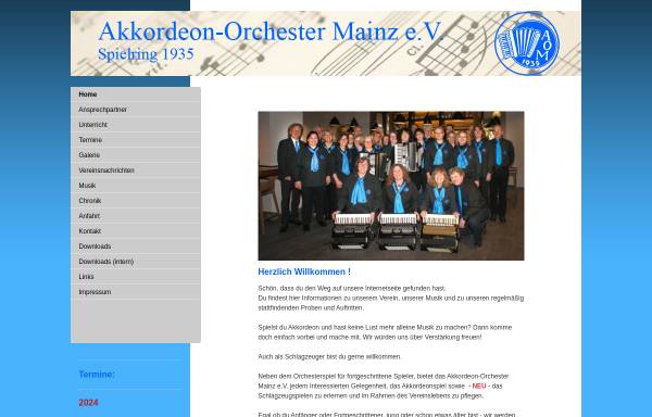 Vorschau von www.aomainz.com, Akkordeon-Orchester Mainz e.V.