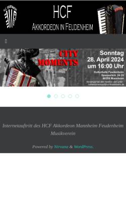 Vorschau der mobilen Webseite www.hcf-feudenheim.de, Harmonica Clubs 1933 Mannheim Feudenheim