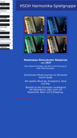 Vorschau der mobilen Webseite www.akkordeon-hsgh.de, Harmonika Spielgruppe Hannover von 1937