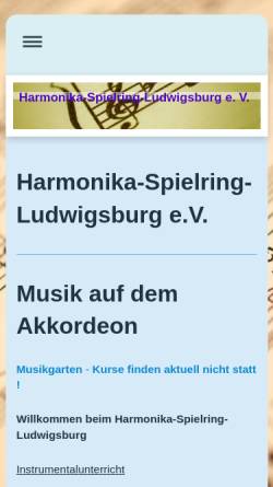 Vorschau der mobilen Webseite www.hsl-lb.de, Harmonika-Spielring Ludwigsburg e.V.