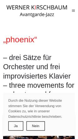 Vorschau der mobilen Webseite www.wernerkirschbaum.de, Kirschbaum, Werner