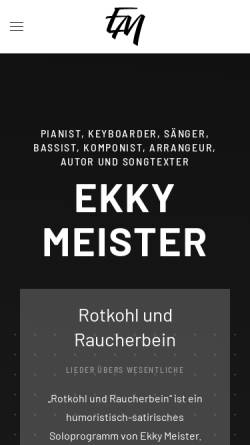 Vorschau der mobilen Webseite ekkymeister.de, Meister, Ekky