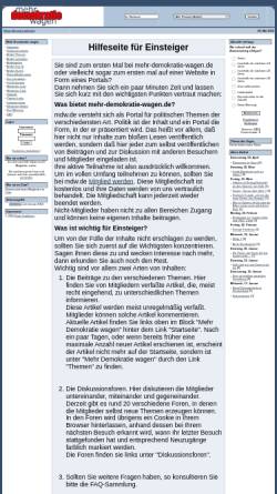 Vorschau der mobilen Webseite www.mehr-demokratie-wagen.de, mehr-demokratie-wagen.de