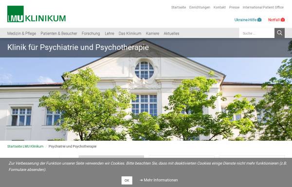 Vorschau von psywifo.klinikum.uni-muenchen.de, Klinik für Psychiatrie und Psychotherapie