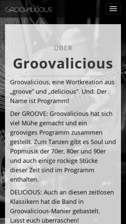 Vorschau der mobilen Webseite groovalicious.de, Groovalicious