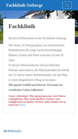 Vorschau der mobilen Webseite www.ostberge.de, Therapiezentrum Ostberge, Dortmund