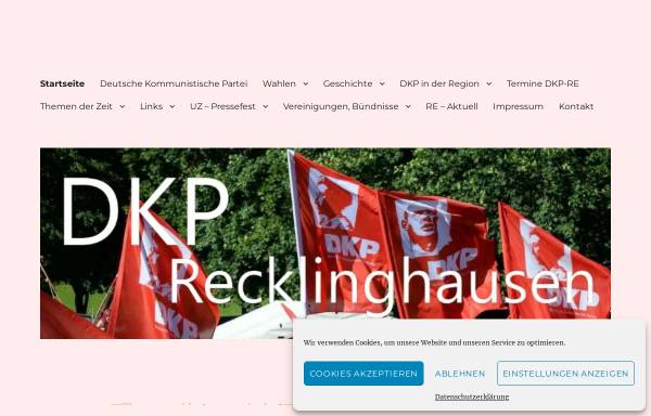 Vorschau von www.dkp-recklinghausen.de, DKP Kreisorganisation Recklinghausen