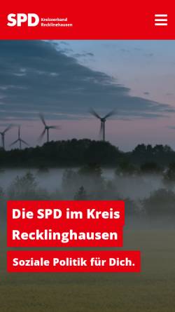 Vorschau der mobilen Webseite www.spd-kreis-recklinghausen.de, SPD-Unterbezirk Recklinghausen