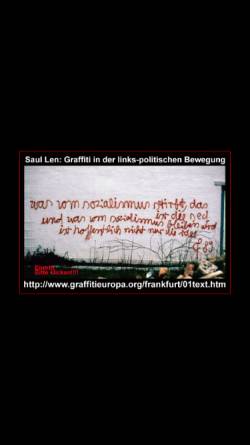 Vorschau der mobilen Webseite www.graffitieuropa.org, Graffiti in der linkspolitischen Bewegung (Saul Len)