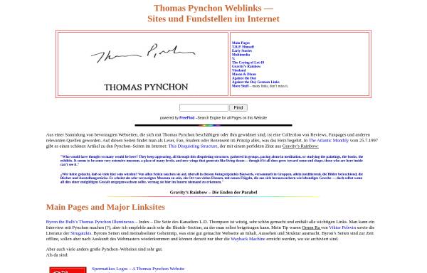 Vorschau von www.ottosell.de, Thomas Pynchon-Weblinks