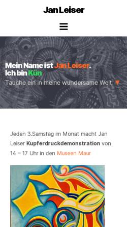 Vorschau der mobilen Webseite www.janleiser.ch, Leiser, Jan