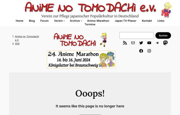 Vorschau von www.tomodachi.de, Anime Marathon