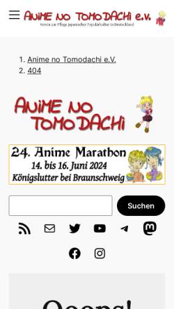 Vorschau der mobilen Webseite www.tomodachi.de, Anime Marathon