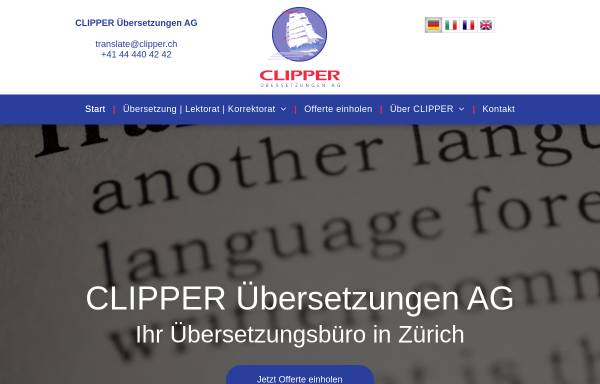 Vorschau von www.clipper.ch, Clipper Übersetzungen