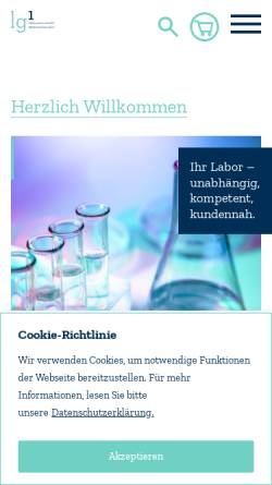 Vorschau der mobilen Webseite lg1.ch, Laborgemeinschaft 1