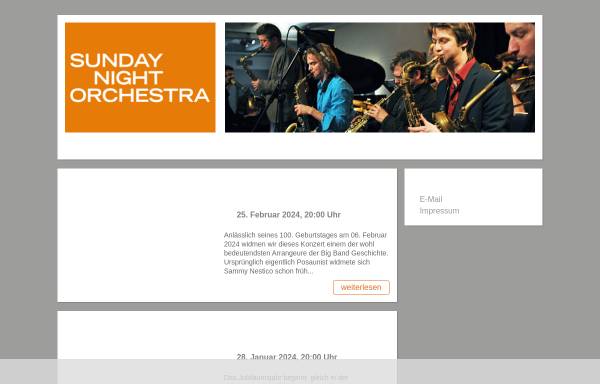 Vorschau von www.sunday-night-orchestra.de, Sunday Night Orchestra