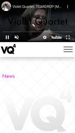Vorschau der mobilen Webseite www.violet-quartet.de, Violet Quartet