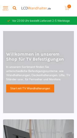 Vorschau der mobilen Webseite www.lcdwandhalter.de, Numax GmbH