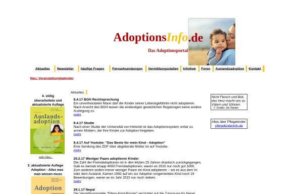 Vorschau von www.adoptionsinfo.de, Adoptionsinfo.de