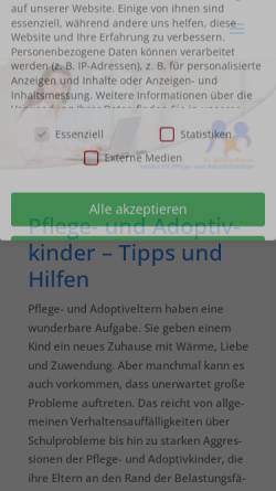 Vorschau der mobilen Webseite www.pflegekinder-web.de, Pflegekinder-web.de
