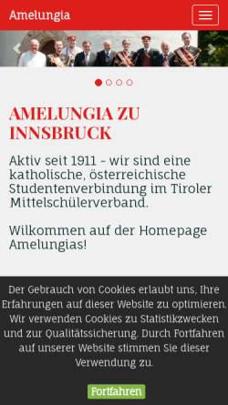 Vorschau der mobilen Webseite amelungia.net, Amelungia Innsbruck