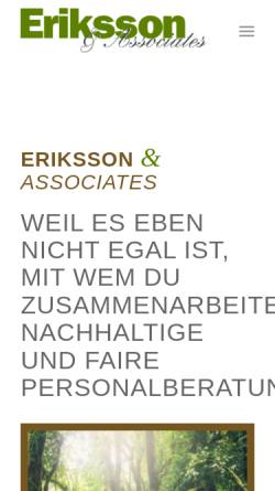 Vorschau der mobilen Webseite www.eriksson-associates.com, Eriksson & Associates