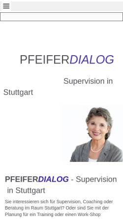 Vorschau der mobilen Webseite www.pfeiferdialog.de, PfeiferDialog - Karin Pfeifer