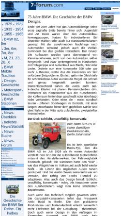 Vorschau der mobilen Webseite www.7-forum.com, 75 Jahre BMW Design