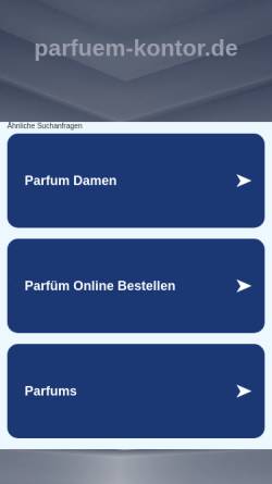 Vorschau der mobilen Webseite www.parfuem-kontor.de, Parfüm Kontor, Constantin Urbarn
