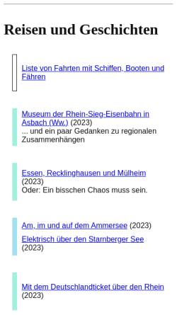Vorschau der mobilen Webseite www.myway.de, Mit der Bahn unterwegs [Edmund Lauterbach]