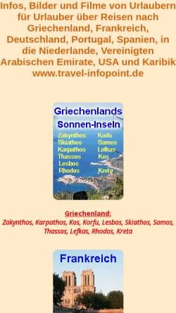 Vorschau der mobilen Webseite www.travel-infopoint.de, Travel Infopoint [Dirk Stötzel]