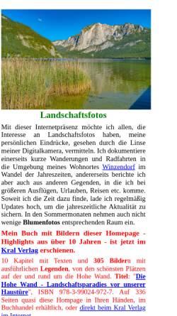 Vorschau der mobilen Webseite www.landschaftsfotos.at, Landschaftsfotos [Helmut Hudler]