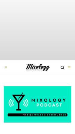 Vorschau der mobilen Webseite mixology.eu, Mixology, Magazin für Barkultur - Helmut Adam und Jens Hasenbein.