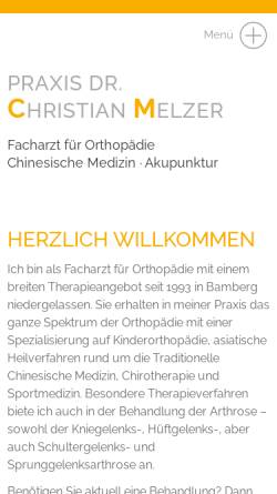 Vorschau der mobilen Webseite www.dr-melzer.de, Dr. Christian Melzer