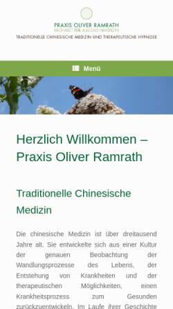 Vorschau der mobilen Webseite www.tcmpraxis-ramrath.de, Oliver Ramrath