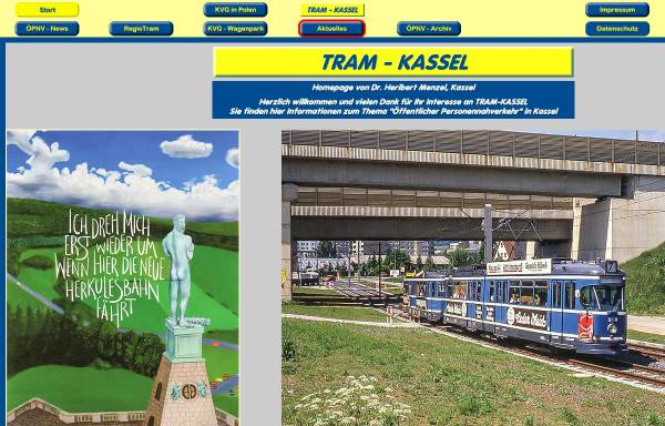 Vorschau von www.tram-kassel.de, Tram Kassel