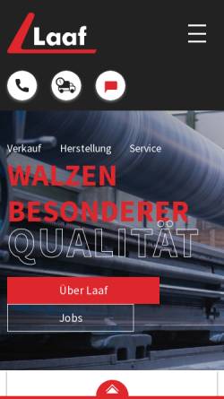 Vorschau der mobilen Webseite www.laafwalzen.de, Laaf PM & Walzenservice GmbH