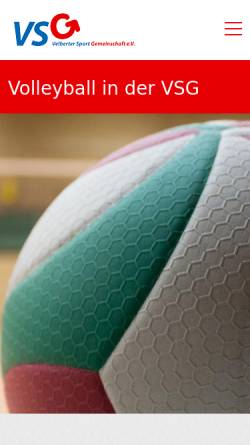 Vorschau der mobilen Webseite volleyball-velbert.de, Volleyball - VSG - Velberter Sportgemeinschaft