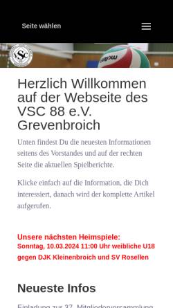 Vorschau der mobilen Webseite www.vsc88.de, VSC 88 Grevenbroich