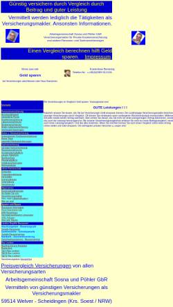 Vorschau der mobilen Webseite www.vers25.de, Arbeitsgemeinschaft Sosna und Pöhler GbR